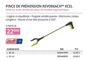 Pince De Préhension Revoreach Xcel offre à 22€ sur Distri Club Médical