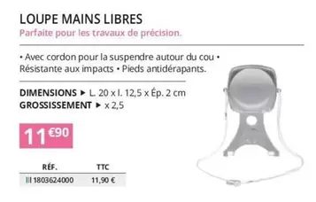 Loupe Mains Libres offre à 11,9€ sur Distri Club Médical