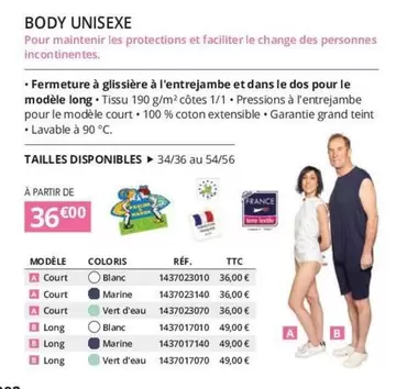 Body Unisexe offre à 36€ sur Distri Club Médical