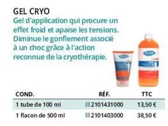 Cryo - Gel  offre à 38,5€ sur Distri Club Médical