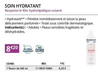 Soin Hydratant offre à 8,2€ sur Distri Club Médical