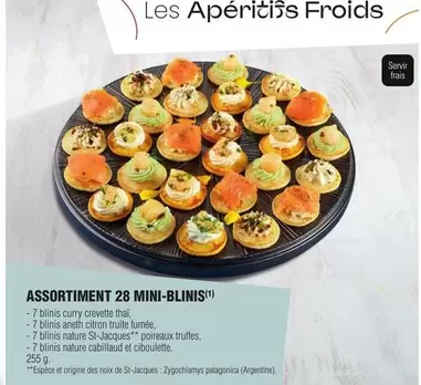 Assortiment 28 Mini-Blinis offre sur E.Leclerc