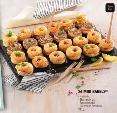 24 Mini Bagels offre sur E.Leclerc