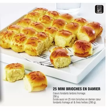 25 Mini Brioches En Damier offre sur E.Leclerc