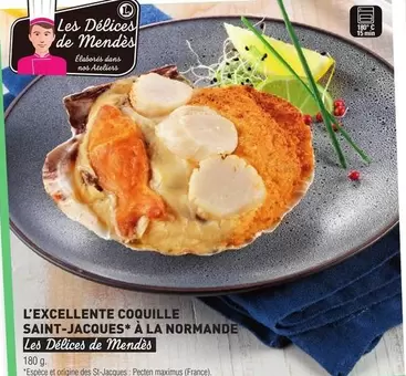 L'Excellente Coquille Saint Jacques À La Normande offre sur E.Leclerc