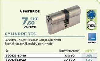 Cylindre Tes offre à 7,6€ sur Master Pro