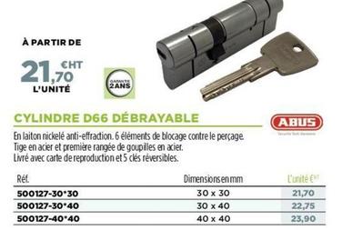Cylindre D66 Débrayable offre à 21,7€ sur Master Pro