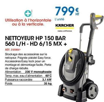 Kärcher - Nettoyeur Hp 150 Bar offre à 799€ sur Master Pro