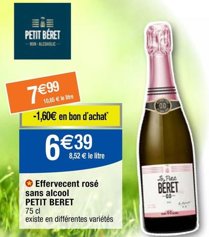 Petit Beret -  Effervecent Rosé Sans Alcool offre à 6,39€ sur Migros France
