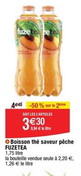 Fuzetea - Boissons The Saveur Peche  offre à 2,2€ sur Migros France