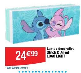 Logo Light - Lampe Décorative Stitch & Angel offre à 24,99€ sur Migros France