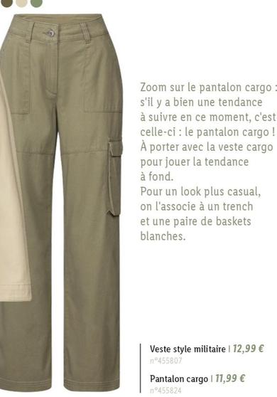 Pantalon Cargo offre à 11,99€ sur Lidl