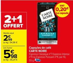 Capsules de café offre sur Carrefour