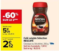 Café soluble offre sur Carrefour