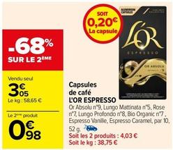 Capsules de café offre sur Carrefour