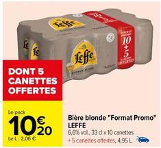 Bière blonde offre sur Carrefour
