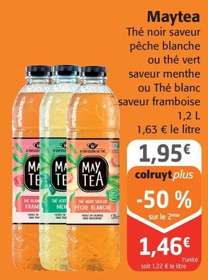 Maytea - Thé Noir Saveur Pêche Blanche Ou Thé Vert Saveur Menthe Ou Thé Blanc Saveur Framboise