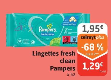 Pampers - Lingettes Fresh Clean offre à 1,29€ sur Colruyt