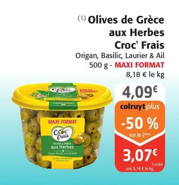 Croc'Frais - Olives De Grece Aux Herbes 