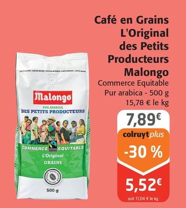 Malongo - Café En Grains L'Original Des Petits Producteurs 