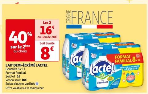 Lactel - Lait Demi-Écrémé offre à 10€ sur Auchan Hypermarché