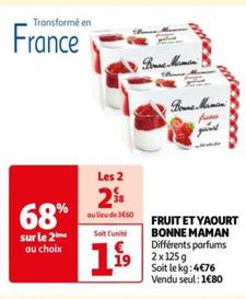 Bonne Maman - Fruit Et Yaourt offre à 1,8€ sur Auchan Hypermarché