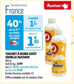 Auchan - Yaourt À Boire Goût Vanille