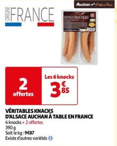 auchan - véritables knacks d'alsace à table en france : le produit incontournable à prix promo avec ses caractéristiques authentiques !