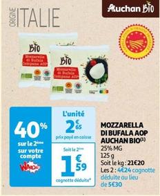 Auchan - Mozzarella Di Bufala AOP Bio