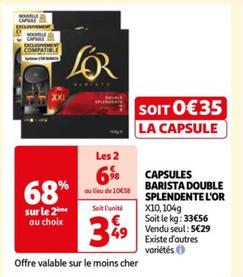 L'Or Espresso - Capsules Barista Double Splendente