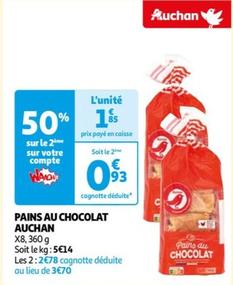 Auchan - Pains Au Chocolat offre à 1,85€ sur Auchan Hypermarché