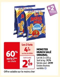 Monster Munch - Original offre à 2,99€ sur Auchan Hypermarché