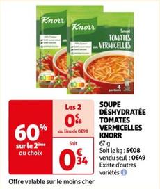 Knorr - Soupe Déshydratée Tomates Vermicelles offre à 0,49€ sur Auchan Hypermarché