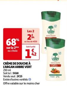 L'Arbre Vert - Crème De Douche À L'Argan offre à 2,15€ sur Auchan Hypermarché