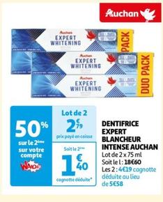 Auchan - Dentifrice Expert Blancheur Intense