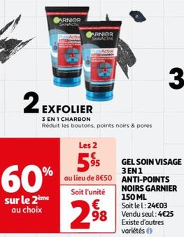 Garnier - Gel Soin Visage 3 En1 Anti Points Noirs offre à 4,25€ sur Auchan Hypermarché