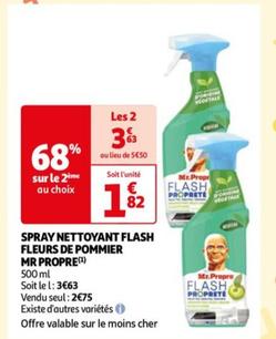 Mr Propre - Spray Nettoyant Flash Fleurs De Pommier offre à 2,75€ sur Auchan Hypermarché