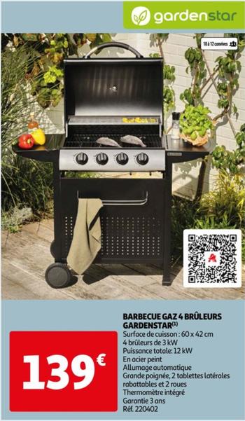 Gardenstar - Barbecue Gaz 4 Brûleurs