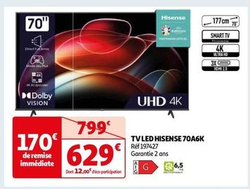 Hisense - Tv Led 70A6K offre à 629€ sur Auchan Hypermarché