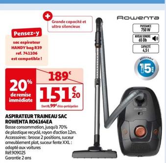 Rowenta - Aspirateur Traineau Sac RO6164EA offre à 151,2€ sur Auchan Hypermarché