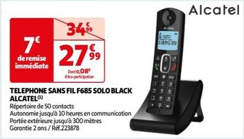 alcatel - téléphone sans fil f685 solo black 