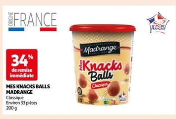 Madrange - Mes Knacks Balls offre sur Auchan Hypermarché