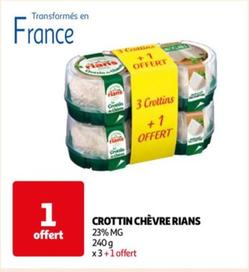 Rians - Crottin Chèvre offre sur Auchan Hypermarché