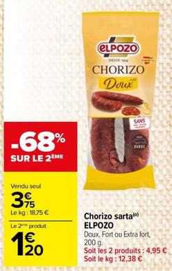 Chorizo offre sur Carrefour Market