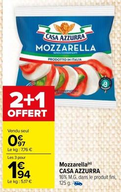 Mozzarella offre sur Carrefour Market