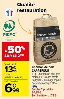 Charbon de bois offre sur Carrefour Market
