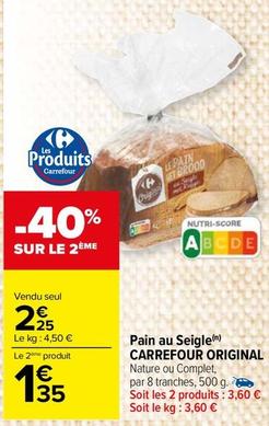 Pain de seigle offre sur Carrefour Market