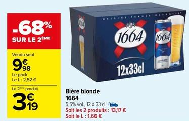 Bière blonde offre sur Carrefour Market