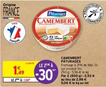 Camembert offre sur Intermarché