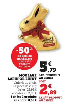 Lindt - Moulage Lapin Or
